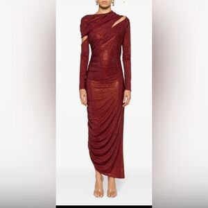 Cult Gaia Kumashi Rhinestone Embellished
Asymmetric Gown